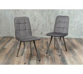 Стул мягкий SHADO Соната профиль серый велюр, каркас бриллант | Интернет магазин мебели и декора LifeDekor