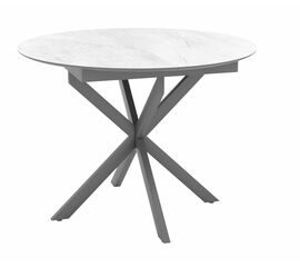 Стол обеденный BERGAMO, Жемчужный Перито/Черный | Интернет магазин мебели и декора LifeDekor