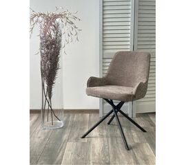 Стул ЛУИДЖИ ДАНС 180 град. поворотный, NORDIC 35 Серо-коричневый / Черный каркас, M-City | Интернет магазин мебели и декора LifeDekor