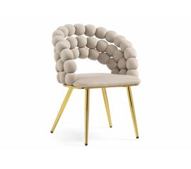 Стул на металлокаркасе Ball beige / gold | Интернет магазин мебели и декора LifeDekor