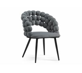 Стул на металлокаркасе Ball dark gray / black | Интернет магазин мебели и декора LifeDekor