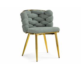 Стул на металлокаркасе Rendi light gray / gold | Интернет магазин мебели и декора LifeDekor