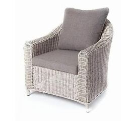 "Кон Панна" кресло из искусственного ротанга, цвет бежевый | Интернет магазин мебели и декора LifeDekor