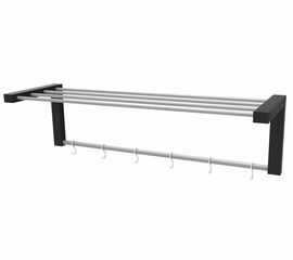 Вешалка настенная Вестон венге/металлик | Интернет магазин мебели и декора LifeDekor