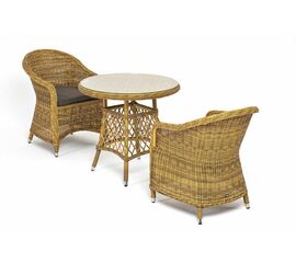 "Эспрессо–80 R" обеденная группа плетеная, цвет соломенный | Интернет магазин мебели и декора LifeDekor