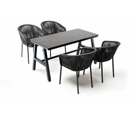 "Рио" обеденная группа на 10 персон, стол HPL "дуб", цвет коричневый | Интернет магазин мебели и декора LifeDekor