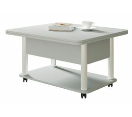 Стол-трансформер Дебют 3, Серый/Ножки белые | Интернет магазин мебели и декора LifeDekor