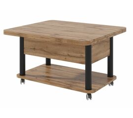 Стол-трансформер Дебют 3, Дуб вотан/Ножки чёрные | Интернет магазин мебели и декора LifeDekor