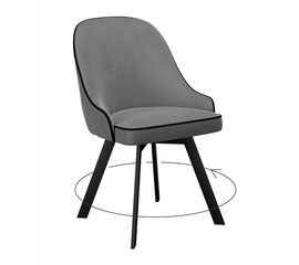 Стул DikLine 266M поворотный, E31 серый, ножки черные | Интернет магазин мебели и декора LifeDekor