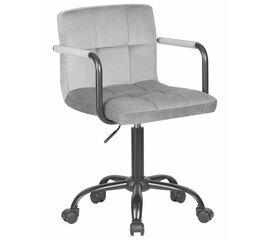 Офисное кресло для персонала DOBRIN TERRY BLACK, серый велюр (MJ9-75), Вариант: серый велюр (MJ9-75) | Интернет магазин мебели и декора LifeDekor