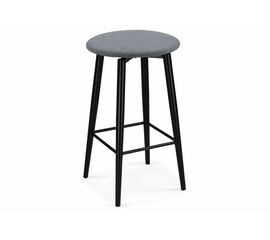 Барный стул Гангток крутящийся сильвер / черный матовый | Интернет магазин мебели и декора LifeDekor