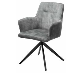 Стул DANTE 360 град. поворот. VT5001-7 античный светло-серый, велюр без "пальчиковый"/черный, DISAUR | Интернет магазин мебели и декора LifeDekor