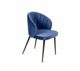 Стул Mont Blanc, бархат синий 29 / черный конус | Интернет магазин мебели и декора LifeDekor