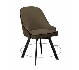 Стул DikLine 266M поворотный, E09 капучино, ножки черные | Интернет магазин мебели и декора LifeDekor