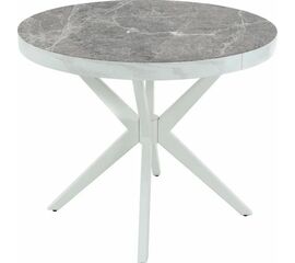 Стол раздвижной Оскар D95 Glass фотопечать (Цвет стекла: Мрамор №5 /цвет дерева: Тон 9 (эмаль белая)) | Интернет магазин мебели и декора LifeDekor