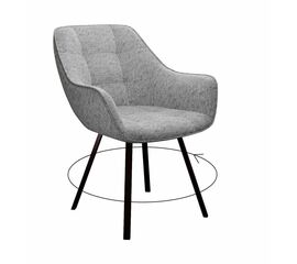 Стул DikLine 252 М поворотный, NS10 GREY, ножки черные | Интернет магазин мебели и декора LifeDekor