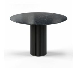 Стол круглый Nolan 120, керамика глянцевая, черная | Интернет магазин мебели и декора LifeDekor