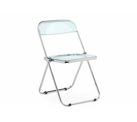 Пластиковый стул Fold складной clear gray-blue | Интернет магазин мебели и декора LifeDekor