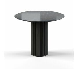 Стол круглый Nolan 100, керамика глянцевая, черная | Интернет магазин мебели и декора LifeDekor