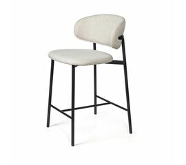 Стул полубарный Adele, ткань, светло-серый | Интернет магазин мебели и декора LifeDekor