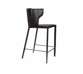 Стул полубарный Austin, кожа коричневый | Интернет магазин мебели и декора LifeDekor