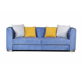 Komo диван-кровать трехместный, велюр синий | Интернет магазин мебели и декора LifeDekor