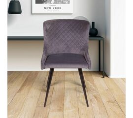 Стул JAZZ ромб поворотный 360 градуcов, бархат светло-серый 26 | Интернет магазин мебели и декора LifeDekor