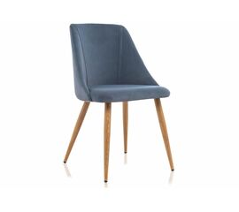Стул на металлокаркасе Morgan blue / wood | Интернет магазин мебели и декора LifeDekor