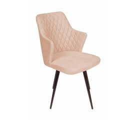 Стул поворотный на 90 градусов, функция возврата, антишум Hunt ромб, бархат бежевый 5 / чёрный конус | Интернет магазин мебели и декора LifeDekor