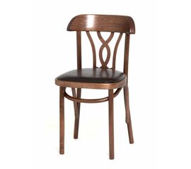 Стул Астра Восьмерка мягкий (темный тон, экокожа коричневая) | Интернет магазин мебели и декора LifeDekor