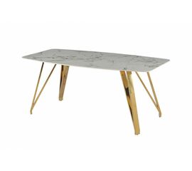 Стол обеденный Соар-2 F-1690,180х90х76 см, серо-золотая керамика/золото | Интернет магазин мебели и декора LifeDekor