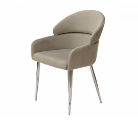 Стул обеденный Берклей D-1202D, серый/хром | Интернет магазин мебели и декора LifeDekor