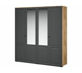 Шкаф «Лацио Сканди» 4д (с зеркалами), Вотан/Сканди графит | Интернет магазин мебели и декора LifeDekor