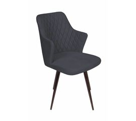 Стул поворотный на 90 градусов, функция возврата, антишум Hunt ромб, бархат 03 / чёрный конус | Интернет магазин мебели и декора LifeDekor