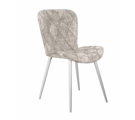 Стул DikLine 303 M02 бежевый, ножки белые | Интернет магазин мебели и декора LifeDekor