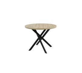 Стол Рига D950,Дуб Сильверджек Ореховый, Поненте/Чёрный | Интернет магазин мебели и декора LifeDekor