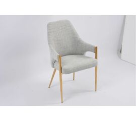 Стул обеденный Бергамо MC884-BG-2, 62х58х91 см, бежевый/глянцевое золото | Интернет магазин мебели и декора LifeDekor