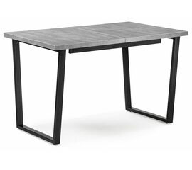 Стол деревянный раскладной Лота Лофт 120 25 мм черный матовый / бетон | Интернет магазин мебели и декора LifeDekor