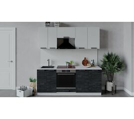 Кухонный гарнитур «Детройт» длиной 200 см со шкафом НБ | Интернет магазин мебели и декора LifeDekor
