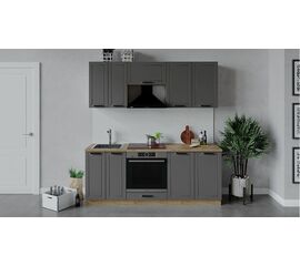 Кухонный гарнитур «Лорас» длиной 200 см со шкафом НБ | Интернет магазин мебели и декора LifeDekor