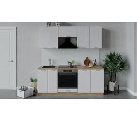 Кухонный гарнитур «Гранита» длиной 200 см со шкафом НБ | Интернет магазин мебели и декора LifeDekor