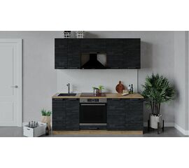 Кухонный гарнитур «Детройт» длиной 200 см со шкафом НБ | Интернет магазин мебели и декора LifeDekor