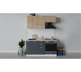 Кухонный гарнитур «Гранита» длиной 160 см со шкафом НБ | Интернет магазин мебели и декора LifeDekor