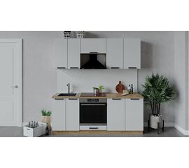 Кухонный гарнитур «Детройт» длиной 200 см со шкафом НБ | Интернет магазин мебели и декора LifeDekor