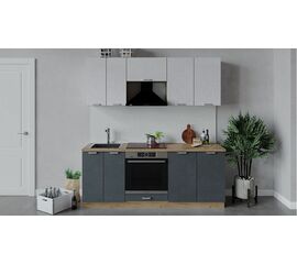Кухонный гарнитур «Гранита» длиной 200 см со шкафом НБ | Интернет магазин мебели и декора LifeDekor