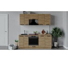 Кухонный гарнитур «Детройт» длиной 200 см со шкафом НБ | Интернет магазин мебели и декора LifeDekor