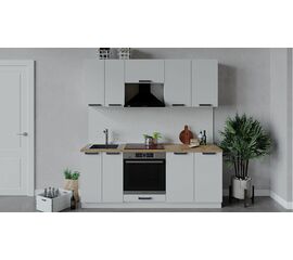 Кухонный гарнитур «Детройт» длиной 200 см со шкафом НБ | Интернет магазин мебели и декора LifeDekor