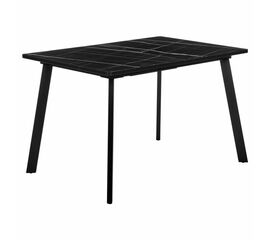 Стол Dublin раскладной 120-160х80х75 чёрный мрамор с чёрными ножками | Интернет магазин мебели и декора LifeDekor