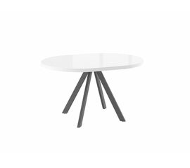 Стол Рондо М D100, Белый, оптивайт/чёрный | Интернет магазин мебели и декора LifeDekor