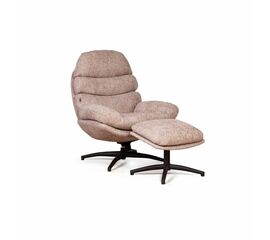 Кресло качалка с оттоманкой Sven, бежевый | Интернет магазин мебели и декора LifeDekor
